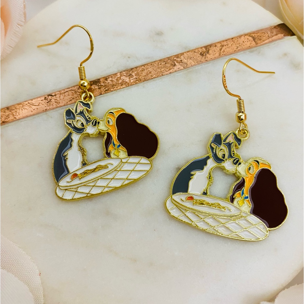 Lady & The Tramp Earrings For Sensitive Ears Nwt